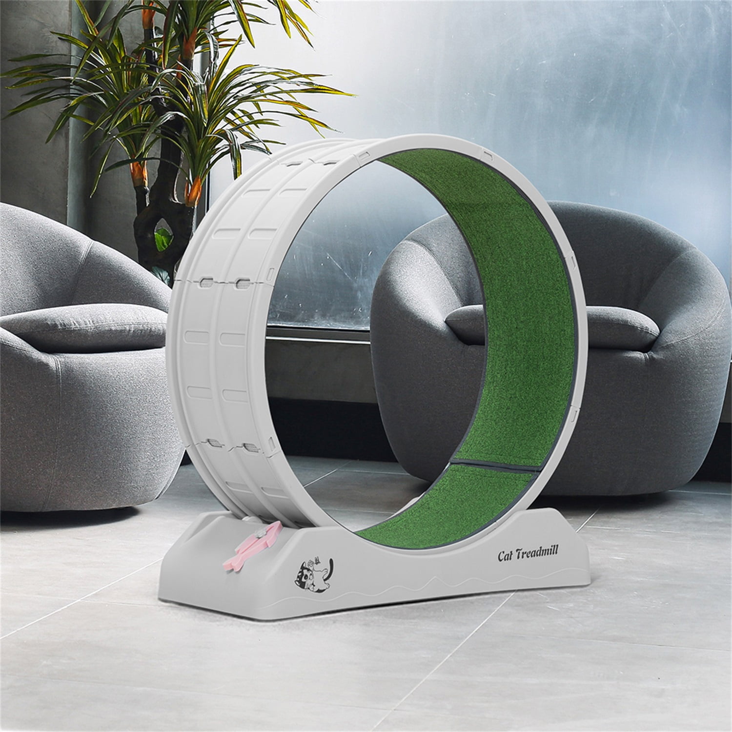 Pefilos 31" Cat Exercise Wheel for Indoor Cats, Cat Running Wheel with Carpeted Runway, Cat Sport Treadmill Wheel for Kitty’s Longer Life, Gray Pefilos 31" Cat Exercise Wheel for Indoor Cats, Cat Running Wheel with Carpeted Runway, Cat Sport Treadmill Wheel for Kitty’s Longer Life, Gray