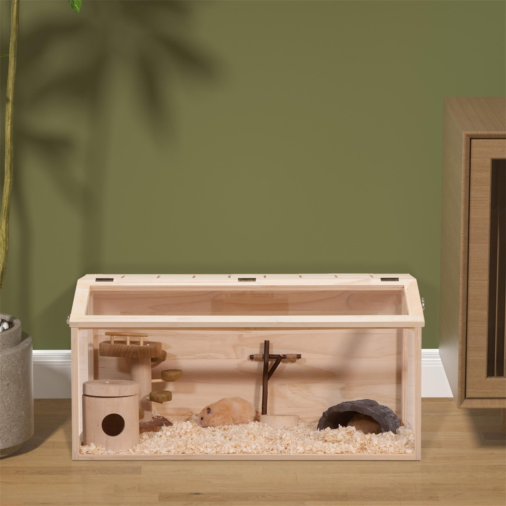 Pefilos 31" Hamster Cage Guinea Pig Cage (Decoration in cages are sold separately, not included), Pet Cages for Small Animals Hutch House, Beige Pefilos 31" Hamster Cage Guinea Pig Cage (Decoration in cages are sold separately, not included), Pet Cages for Small Animals Hutch House, Beige