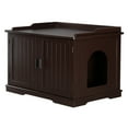 thumbnail image 1 of Pefilos 33" Cat Washroom Storage Bench Cat Litter Box Enclosure Cover Cat House Cabinet, Brown, 1 of 6