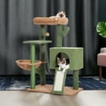 thumbnail image 1 of Pefilos 41" Cute Cactus Cat Tower Cat Tree with Cozy Condo for Indoor Cats, Cat Climbing Stand with Soft Hammock, Green, 1 of 8