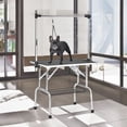 thumbnail image 1 of Pefilos 42" Dog Grooming Table for Large Medium Dogs and Cat Professional Portable Trimming Table with Arm/Noose/Mesh Tray Pet Grooming Table, Black, 1 of 11