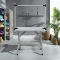thumbnail image 1 of Pefilos 42" Dog Pet Grooming Table, Adjustable Arm Foldable Non-Slip Top, Rust-Proof, Waterproof, Warp-Free Trimming Table for Pets, Gray, 1 of 12
