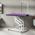thumbnail image 1 of Pefilos 42" Pet Grooming Table for Dogs Cats, Z-Lift Adjustable Heavy Type Hydraulic Grooming Table, Foldable Dog Grooming Table for Home, Purple, 1 of 12