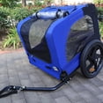 thumbnail image 1 of Pefilos 45" Heavy Duty Dog Bike Trailer, Foldable Pet Stroller Bicycle Carrier, air wheel Pet Bike Trailer for Dogs, Blue, 1 of 11