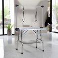 thumbnail image 1 of Pefilos 46" Pet Grooming Table for Large Dogs Adjustable Height Portable Trimming Table Drying Table w/Arm/Noose/Mesh Tray, Gray, 1 of 11