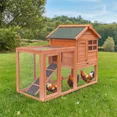 thumbnail image 1 of Pefilos 48" Outdoors Wood Chicken Coops, Hen Nest for Indoor Bunny Hutch Rabbit Cage Guinea Pig Habitat, Orange, 1 of 8