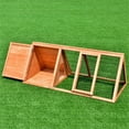 thumbnail image 1 of Pefilos 50" Wooden Rabbit Hutch Indoor Guinea Pig Hutch Large Pet Cages for Small Animals Chicken Outdoor Running Cage Pet Triangle Hen House, 1 of 20