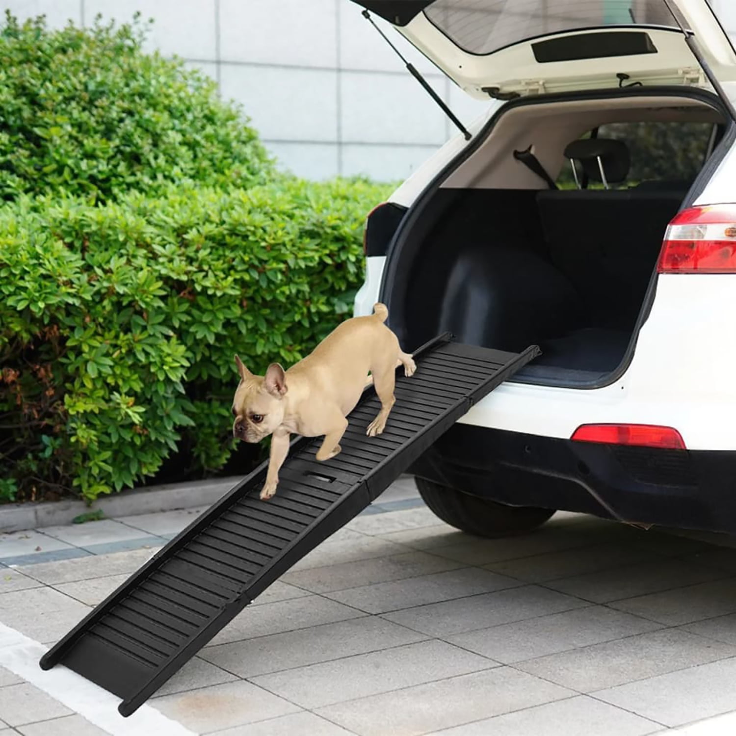 Pefilos 60" Dog Ramps, Pet Ramps for Dogs, Folding Dog and Cat Ramp for Cars, Trucks and SUVs, Stair Steps w/ Antiskid Sandpaper, Black Pefilos 60" Dog Ramps, Pet Ramps for Dogs, Folding Dog and Cat Ramp for Cars, Trucks and SUVs, Stair Steps w/ Antiskid Sandpaper, Black