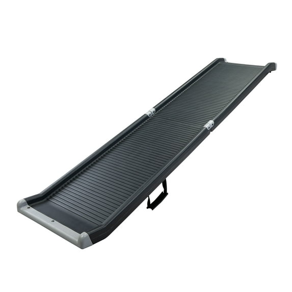 Pefilos 62" Deluxe Telescoping Dog Ramp for Cars, Portable Pet Ramp for Large Dogs, Trucks, & SUVs, Supports up to 330 lb, Easy Storage, Black