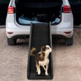 thumbnail image 1 of Pefilos 63" Portable Pet Ramp for Large Dogs, Deluxe Telescoping Dog Ramp for Cars, Trucks, SUVs, Supports up to 110 lb, Easy Storage, Black, 1 of 7