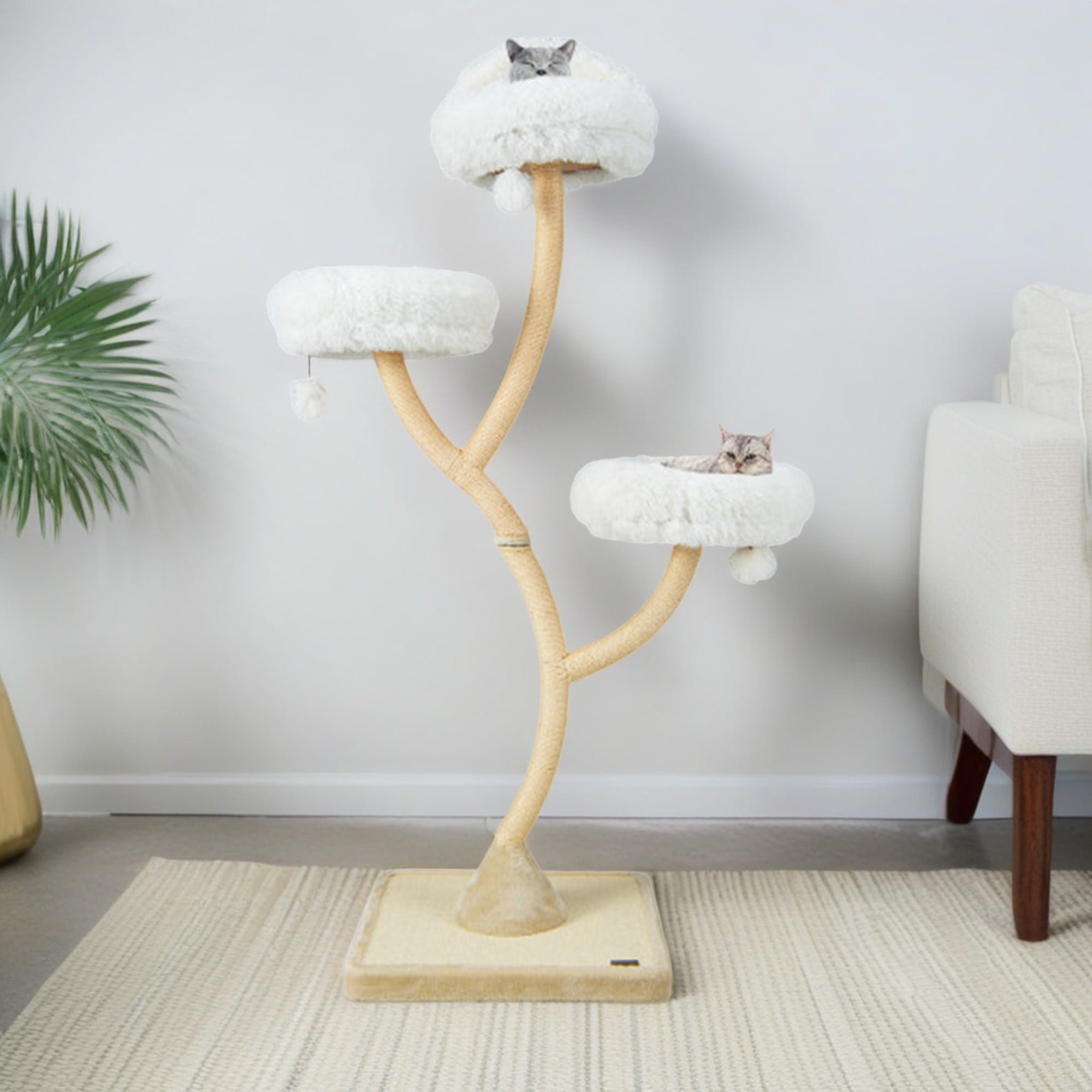 Pefilos 70" Modern Cat Tree Tower for Indoor Cats, Large Cat Condo with Scratching Post and Removable Pads for Small Large Cats, Beige Pefilos 70" Modern Cat Tree Tower for Indoor Cats, Large Cat Condo with Scratching Post and Removable Pads for Small Large Cats, Beige
