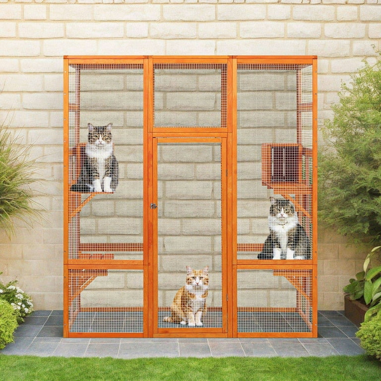 Pefilos Wooden Outdoor Cat House 70