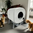 thumbnail image 1 of Pefilos 76L Self Cleaning Cat Litter Box, Automatic with Ambient Light Function, Smart Cat Litter Cleaning Robot for Multi Cats, Support APP Control, White, 1 of 14