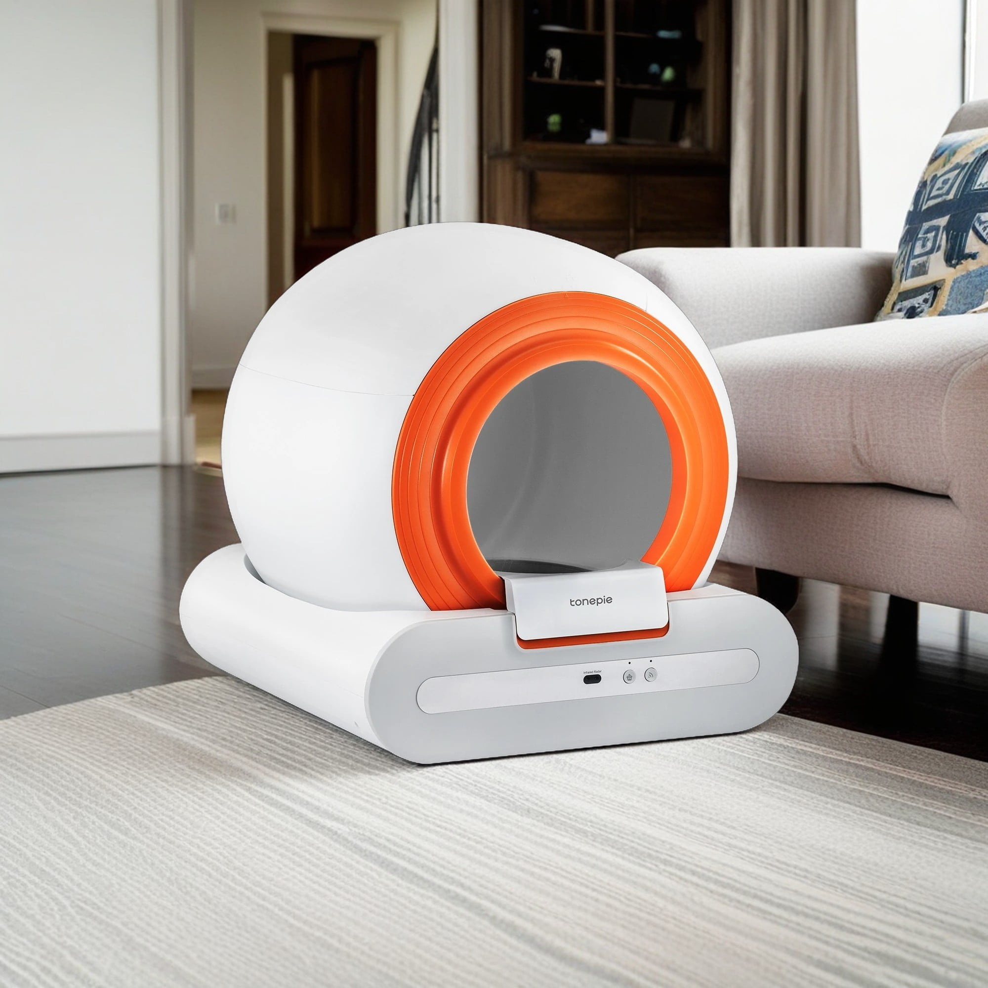 Pefilos 65L Self Cleaning Cat Litter Box, Smart Cat Litter Cleaning Robot for Multi Cats, Support 5G/Anti-Pinch, White Pefilos 65L Self Cleaning Cat Litter Box, Smart Cat Litter Cleaning Robot for Multi Cats, Support 5G/Anti-Pinch, White
