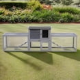 thumbnail image 1 of Pefilos 94" Outdoor Large Rabbit Hutch with Run, Wood 2-Story Chicken Coops for 4-6 Rabbits, Pet Cages for Small Animals, Gray, 1 of 14