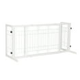 Pefilos Adjustable from 38" to 71" Wide Free Standing Pet Gates for Dogs Indoor Dog Fence, Solid