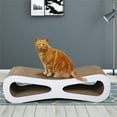 thumbnail image 1 of Pefilos Cat Scratcher Lounger for Large Cats Cat Scratcher for Wall Corner Cat Scratch Pad for Nails Durable Cat Scratching Pad Reversible, Beige, 1 of 9