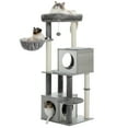 thumbnail image 1 of Pefilos Cat Tree Tower for Large Cats, 51" Cat Condo for Adult with Scratching Posts, Cat Tree House, Gray, 1 of 10