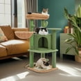 thumbnail image 1 of Pefilos 42" Cactus Cat Trees Towers for Indoor Cats with Scratching Mat and Posts, Cat Condo, Cat Tree House for Kitten, Green, 1 of 9