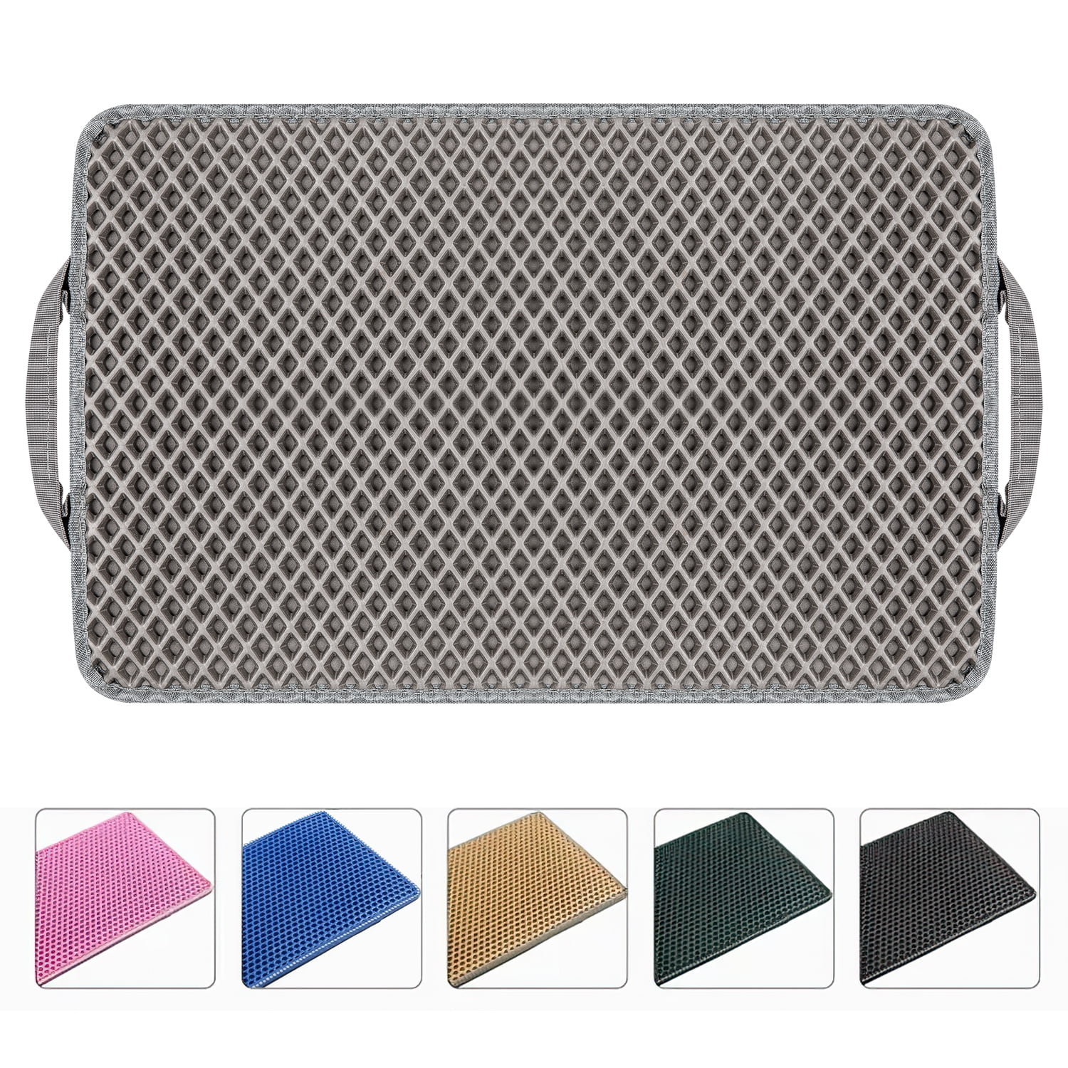 Pefilos Double Layer Anti Tracking Waterproof Cat Litter Trapping Mat Gray Pefilos Double Layer Anti Tracking Waterproof Cat Litter Trapping Mat Gray