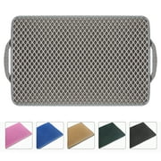 Pefilos Double Layer Anti Tracking Waterproof Cat Litter Trapping Mat Gray