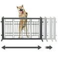 thumbnail image 1 of Pefilos Freestanding Dog Gate 38"-71" Adjustable, Wood Pet Gate for Indoor Dogs Fence for Doorways, Stairs, Gray, 1 of 9