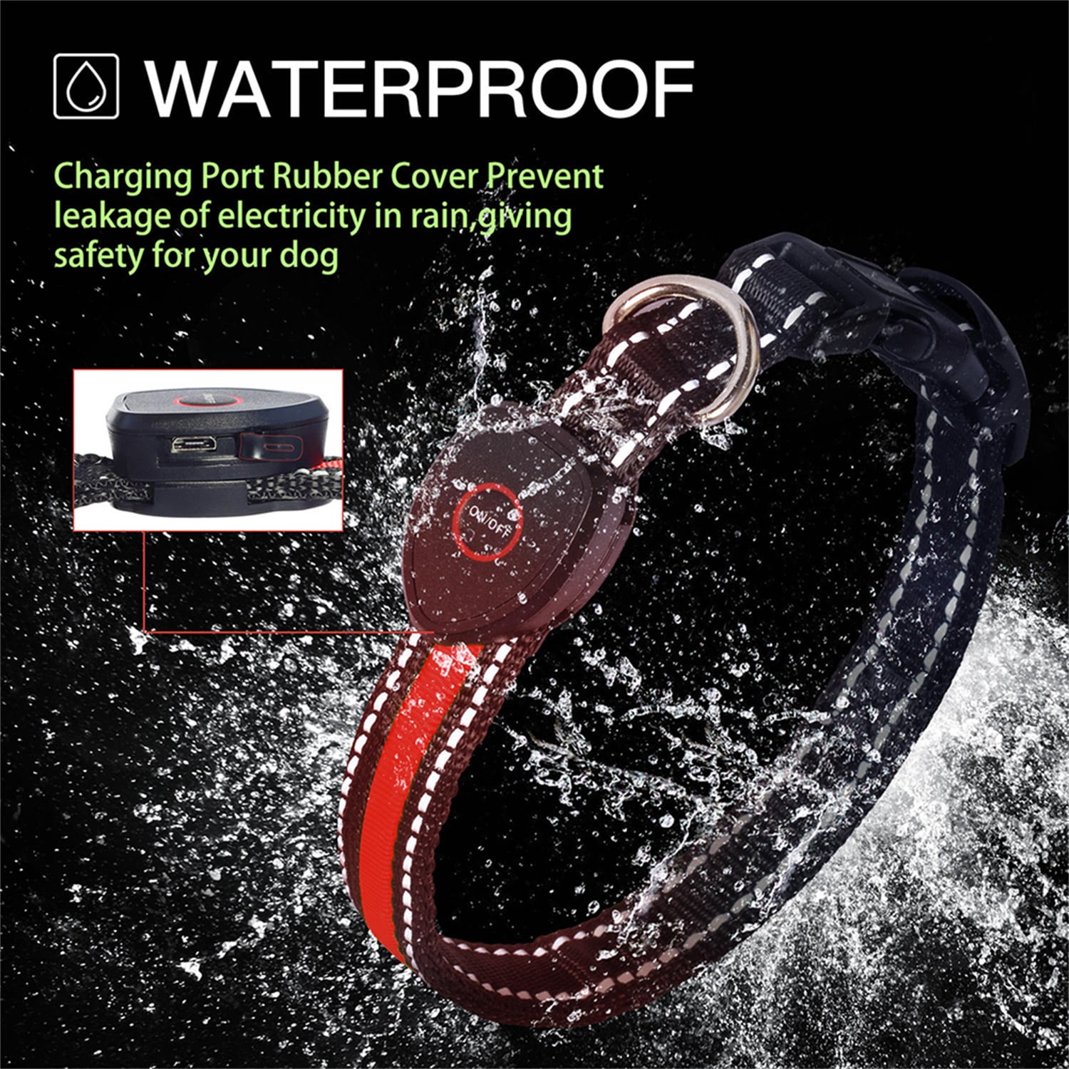 Pefilos LED Light Up Dog Collar - Glow Collar for Pet Night Walking – Rechargeable Dog Necklace– Weatherproof Puppy Collar, L Red Pefilos LED Light Up Dog Collar - Glow Collar for Pet Night Walking – Rechargeable Dog Necklace– Weatherproof Puppy Collar, L Red