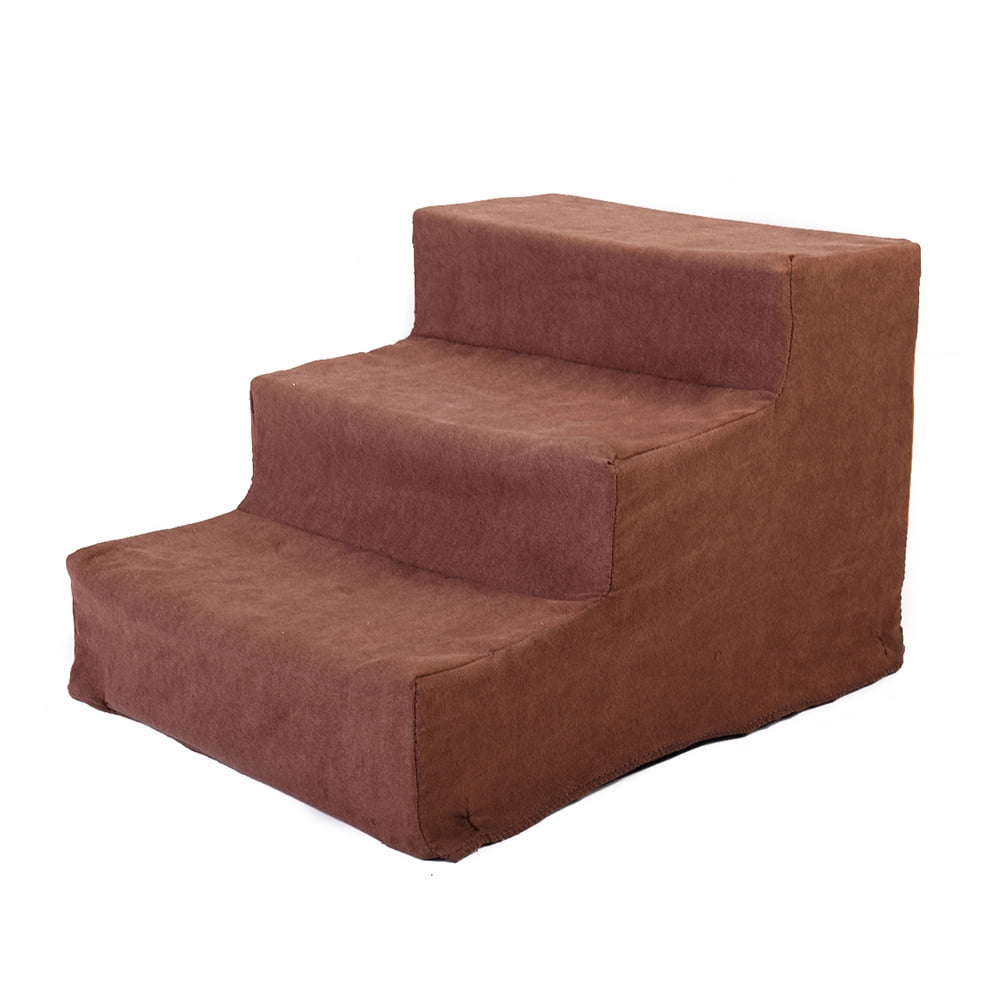 Pefilos Non-Slip Pet Stairs 3 Steps Portable 3 Tiers Cats Dog Ladder, Brown Pefilos Non-Slip Pet Stairs 3 Steps Portable 3 Tiers Cats Dog Ladder, Brown