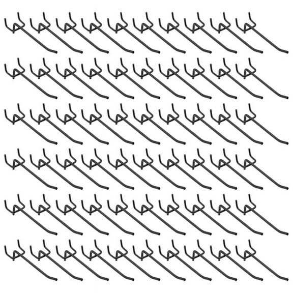 Peg Board Hooks 4Inch, Shelf Metal Display Wall for 1/4Inch Spaced Board,60PCS