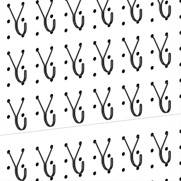 Peg Board Hooks,Black J-Hook for Hanging Jewelry, Keys, Retail Items, Small  Tools, Fit 1/8In 3/16In Peg Boards,40Pack