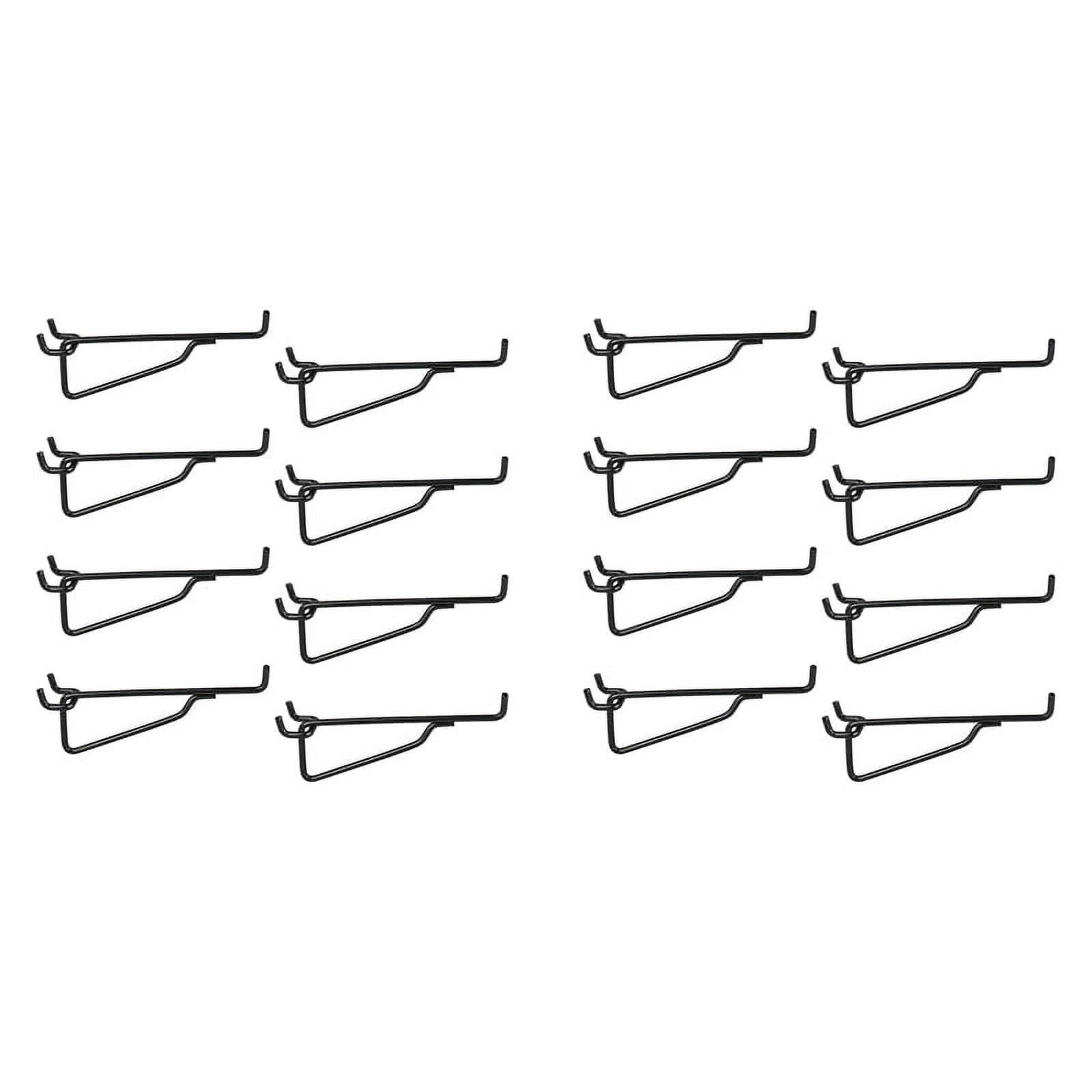 Peg Board Shelf Hooks, 16PACK 6In Metal Utility Hook Set, Peg Board Organizer for Garage Workbench Art Craft Room Office