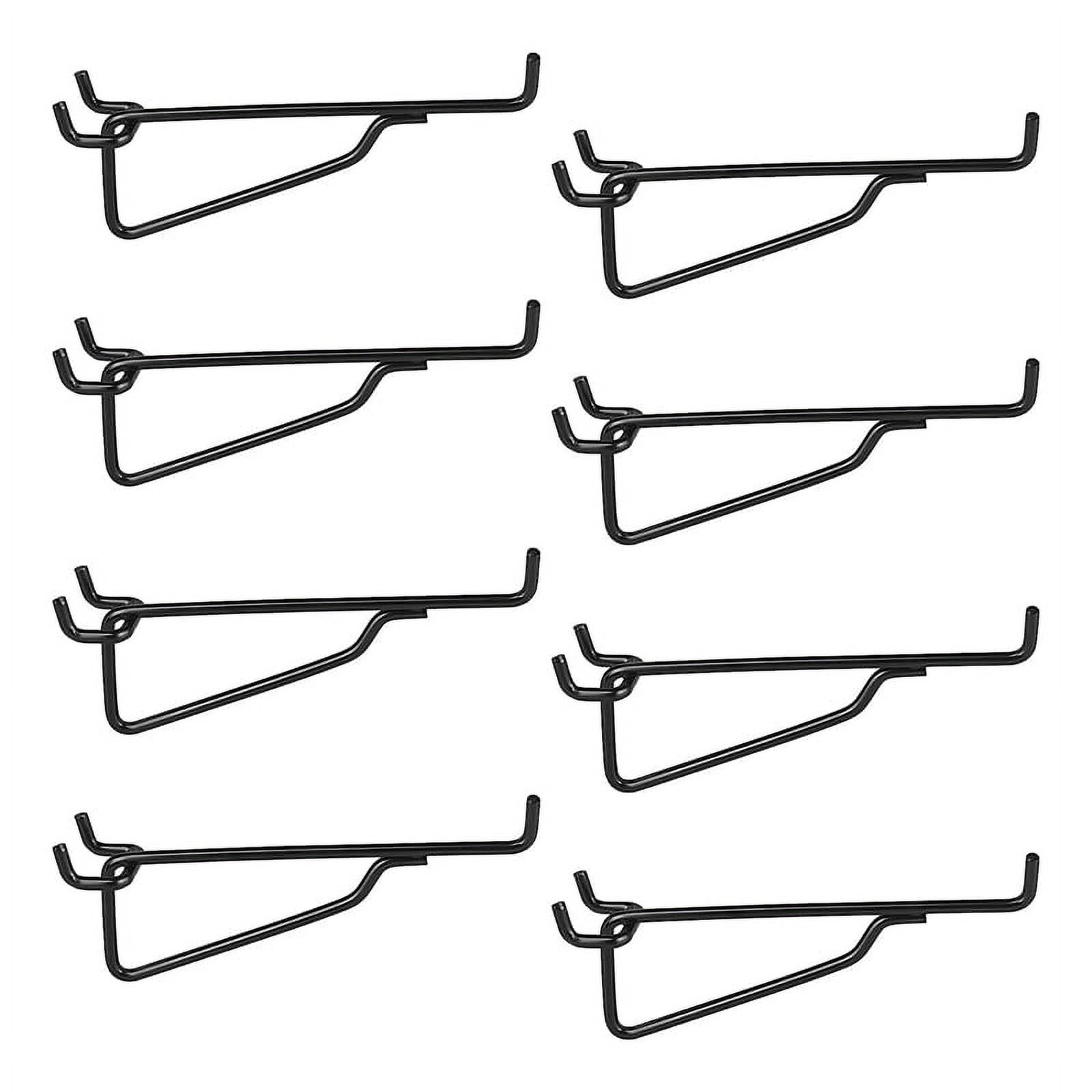 Peg Board Shelf Hooks, 8PACK 6In Metal Utility Hook Set, Peg Board