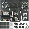 thumbnail image 1 of Pegboard,ENJOYWOOD 35.5 x 23.5 inch Plastic Peg Board Panel and Accessories Set,Garage Storage Tool Board Organizer for Wall,Black, 1 of 8