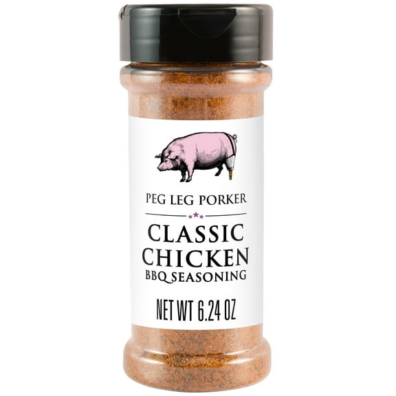 Peg Leg Porker Classic Chicken BBQ Seasoning, 6.24 oz Bottle