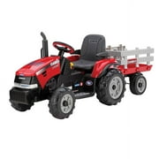 Peg Perego Case IH Magnum Tractor and Trailer 12-Volt Battery-Powered Ride-On