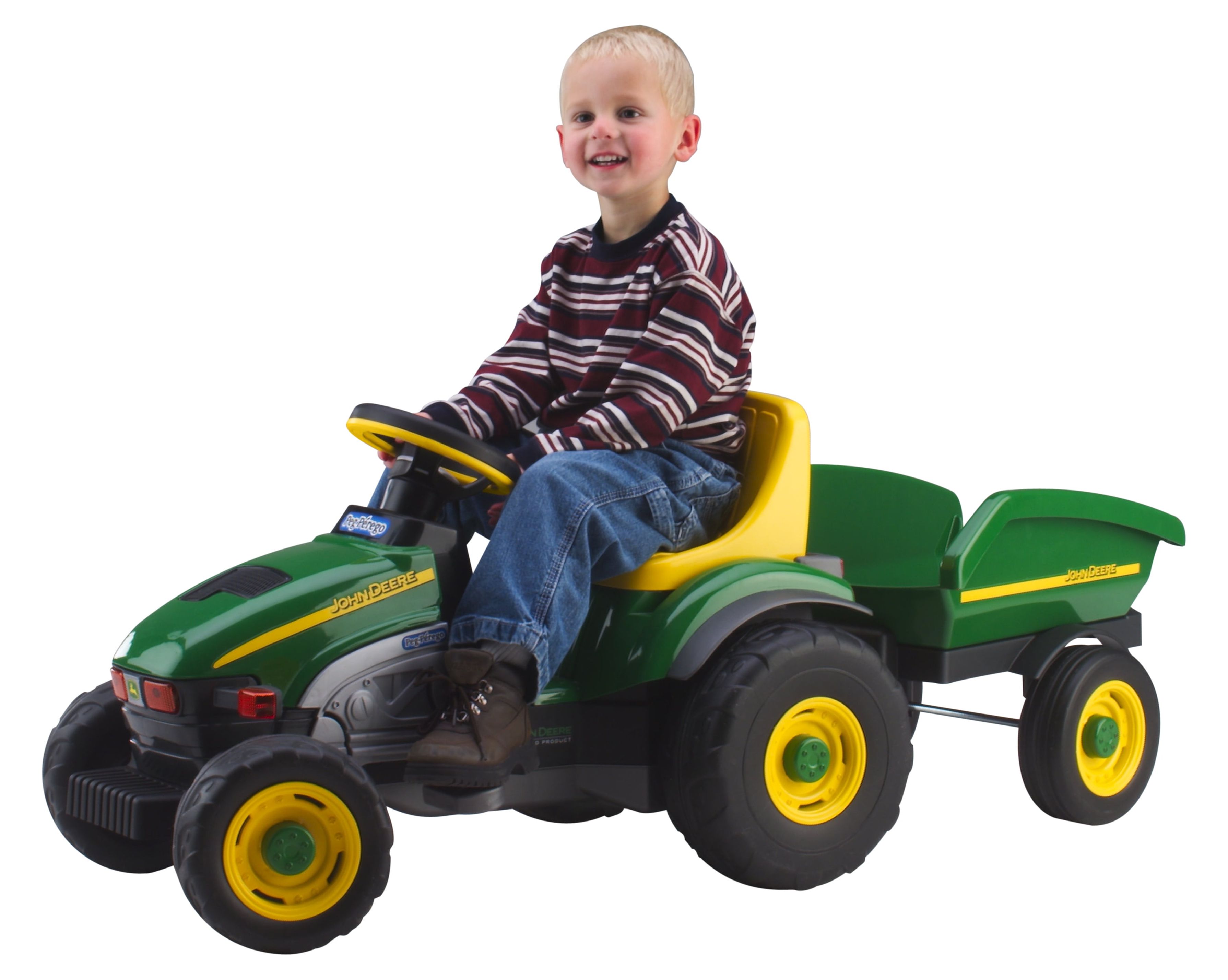 Peg Perego John Deere Farm Tractor and Trailer Pedal Ride-On - image 1 of 8