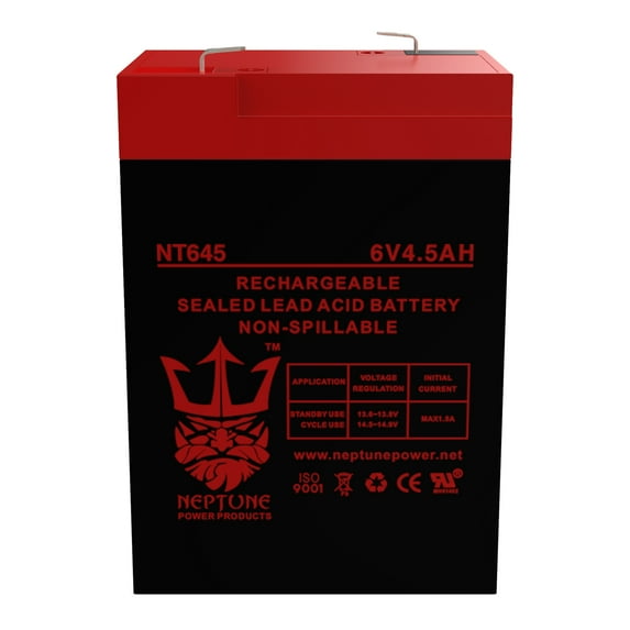 Peg Perego ROCKY STATIONARY ROCKING HORSE (ED091) 6V 4.5Ah SLA Replacement Ride-On Toy Battery by Neptune