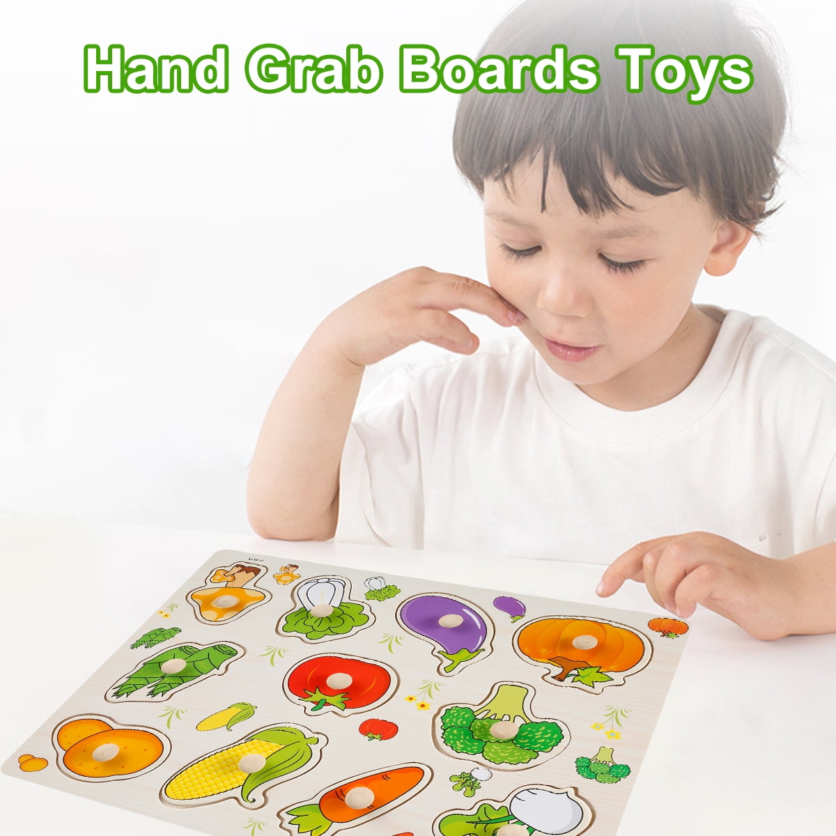 Peg Puzzles Parentchildren Interactive Knob Puzzle Toys Early Educational Hand Grab Boards Toy