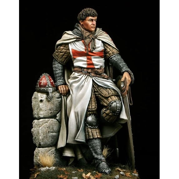 Pegaso Models 75mm Livonian Knight XIII C. White Metal Figure Kit #75-112