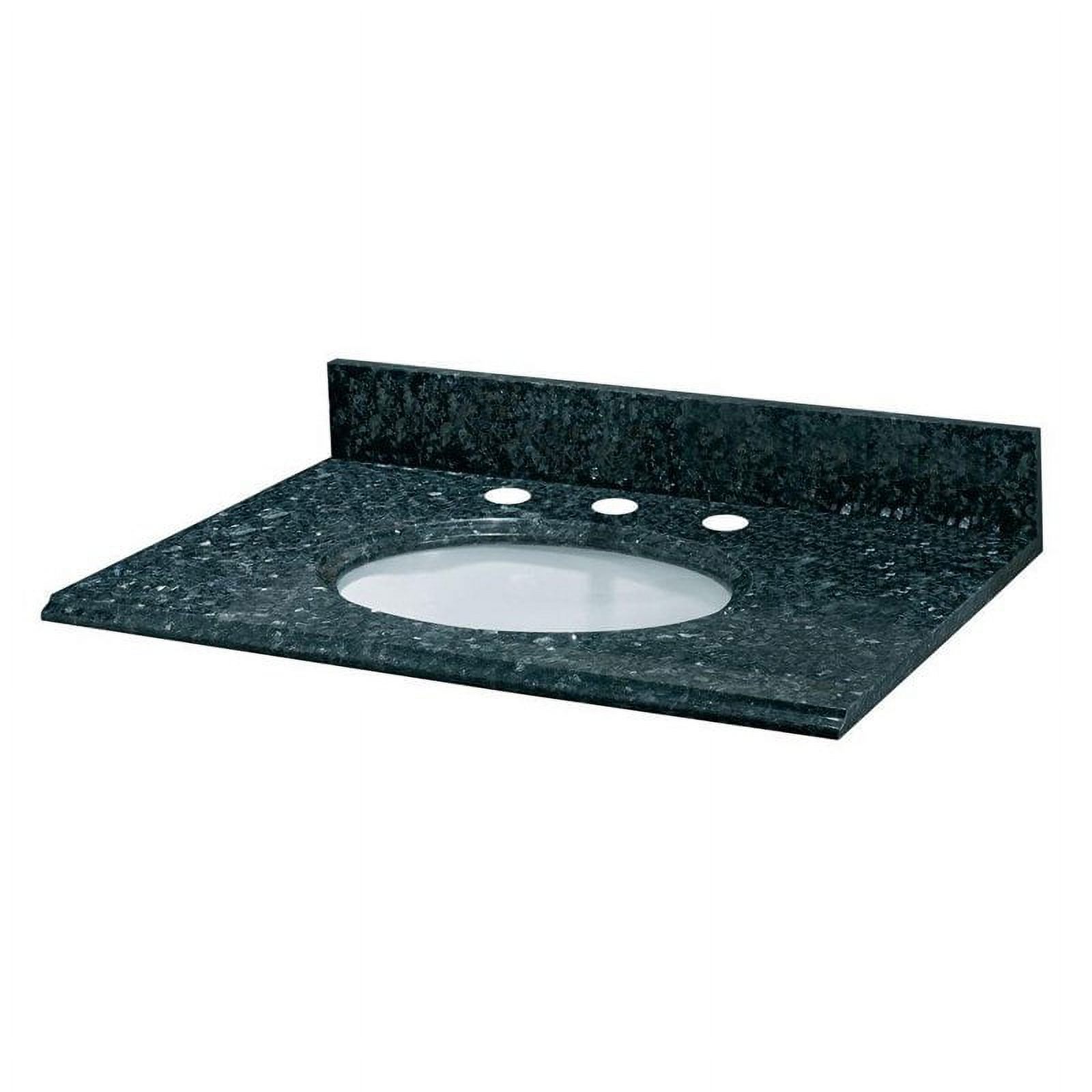 Pegasus 25W x 22D in. Granite Vanity Top with White Bowl