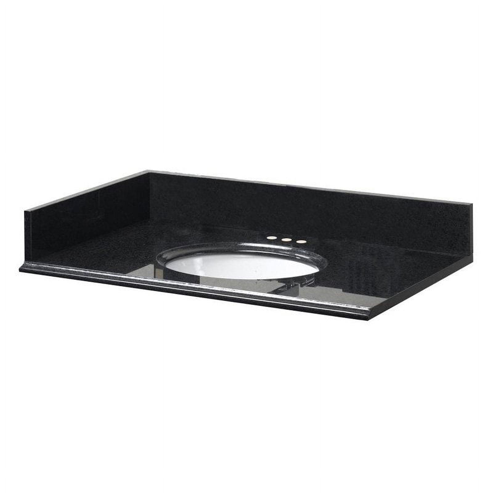 Pegasus 37W x 22D in. Granite Vanity Top with White Bowl