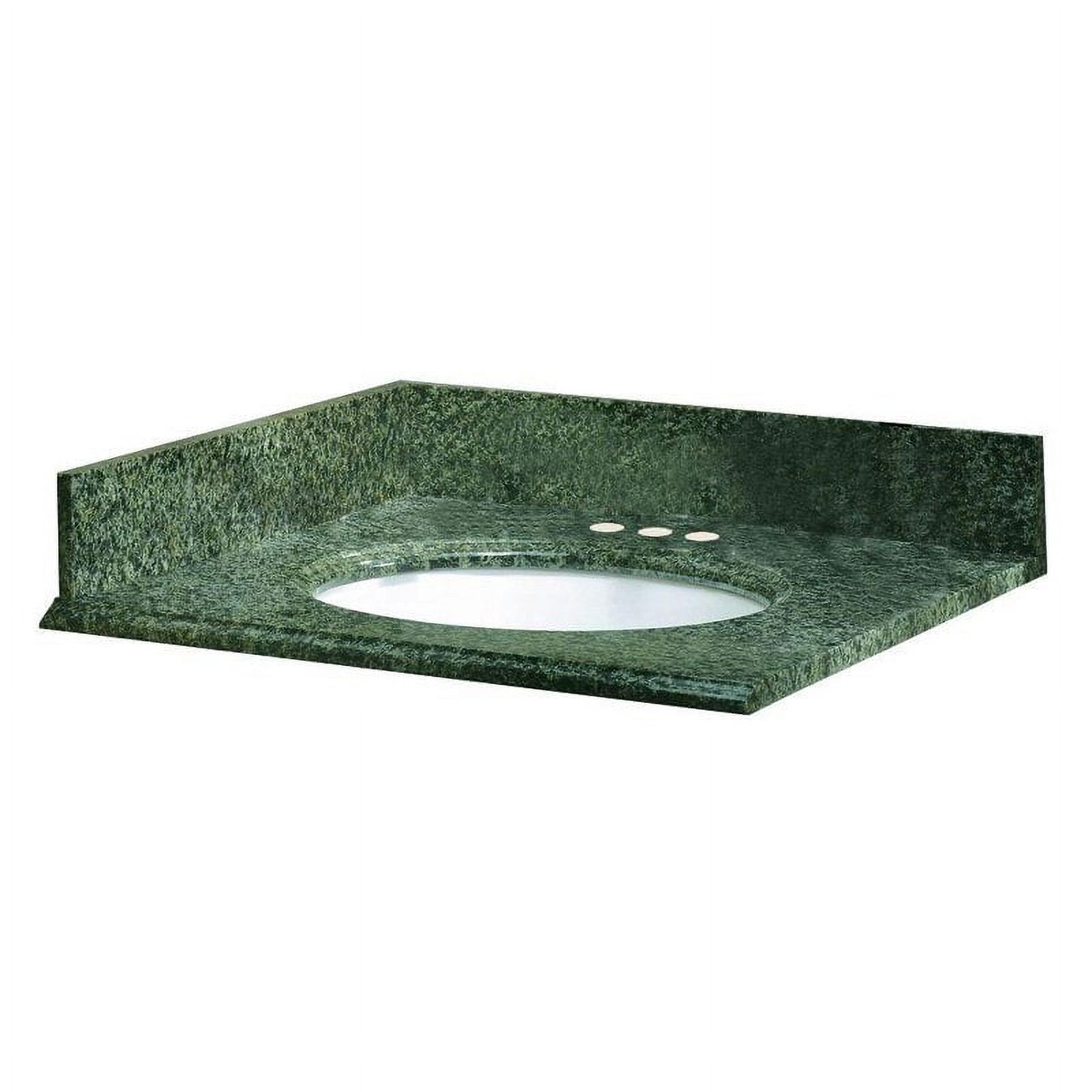 Pegasus 37W x 22D in. Granite Vanity Top with White Bowl