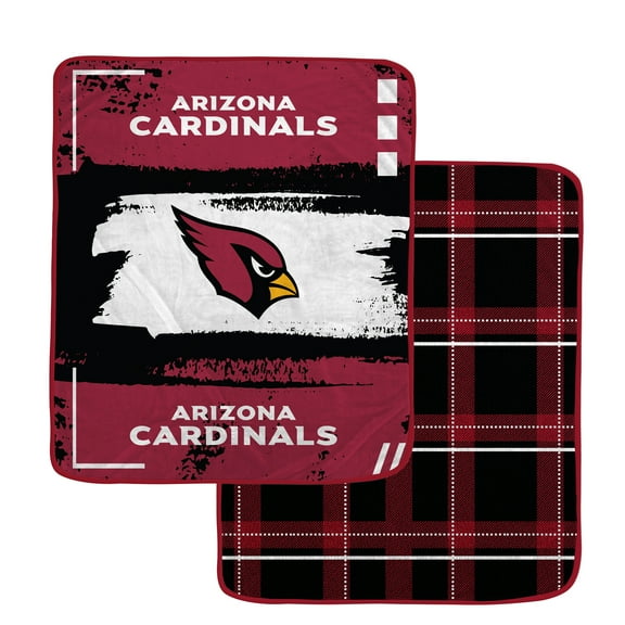 Pegasus Arizona Cardinals 60- x 70- Distressed Plaid Blanket