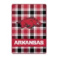thumbnail image 1 of Pegasus Arkansas Razorbacks 66" x 95" Oversized Plaid FAN-mily Ultra Cozy Blanket, 1 of 2
