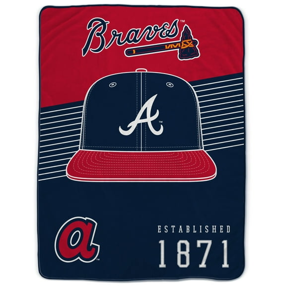 Pegasus Atlanta Braves 60- x 80- Hat Stripes Throw Blanket