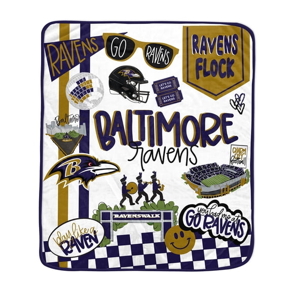 Pegasus Baltimore Ravens 60- x 70- Fan Favorite Royal Plush Blanket