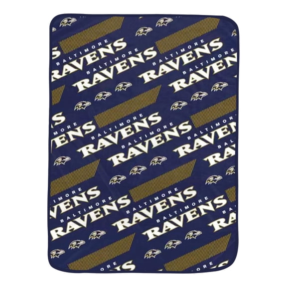 Pegasus Baltimore Ravens 60" x 72" Slanted Half-Stripe Wordmark Ultra Soft Blanket