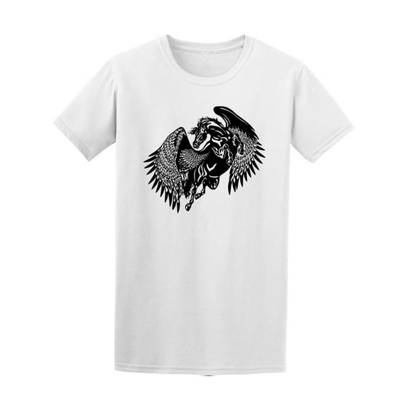 Pegasus Black Sketch T-Shirt Men -Image by Shutterstock, Male Medium