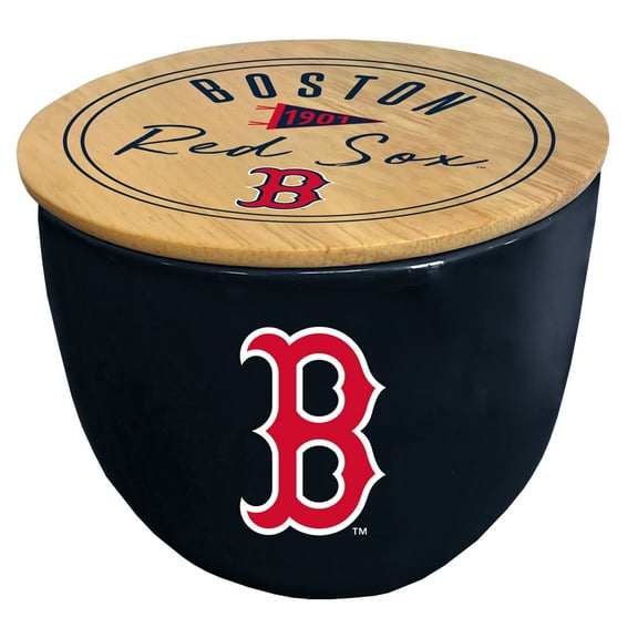 Pegasus Boston Red Sox 16oz. Script Circle Wood Top Ceramic Candle