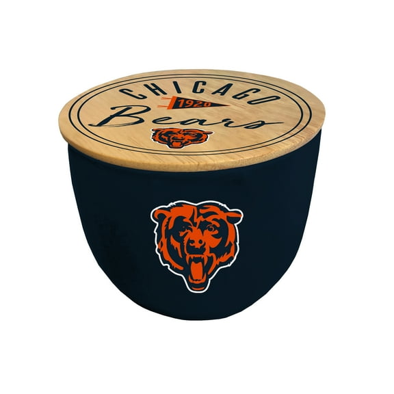 Pegasus Chicago Bears 16oz. Script Circle Wood Top Ceramic Candle